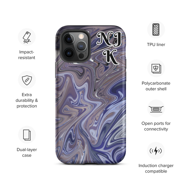 Berry Blues Tough iPhone Case