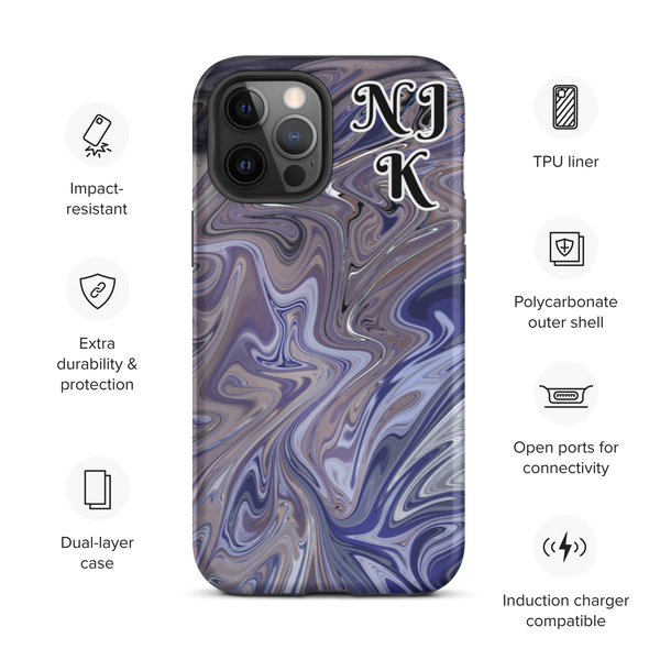 Berry Blues Tough iPhone Case