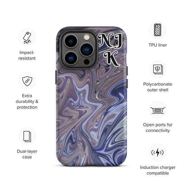 Berry Blues Tough iPhone Case