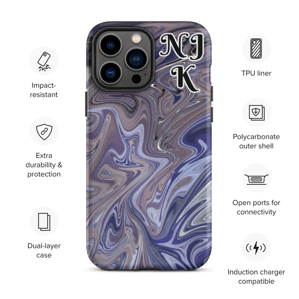 Berry Blues Tough iPhone Case