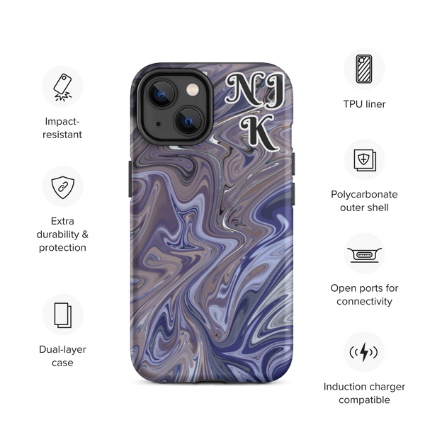 Berry Blues Tough iPhone Case