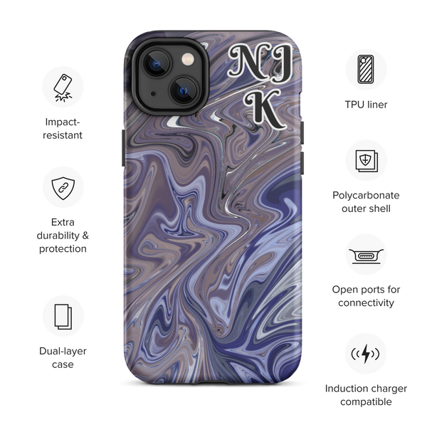 Berry Blues Tough iPhone Case