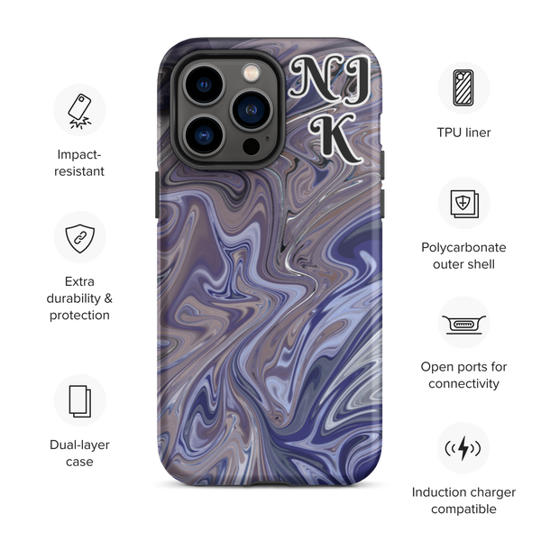 Berry Blues Tough iPhone Case