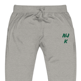 Green NJK Unisex Embroidered Fleece Sweatpants