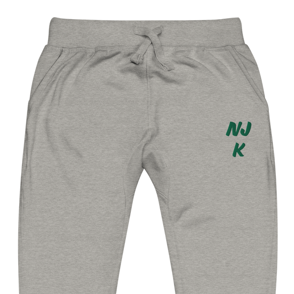 Green NJK Unisex Embroidered Fleece Sweatpants