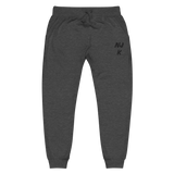 Black NJK Unisex Embroidered Fleece Sweatpants