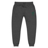 Green NJK Unisex Embroidered Fleece Sweatpants