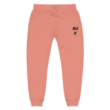 Black NJK Unisex Embroidered Fleece Sweatpants
