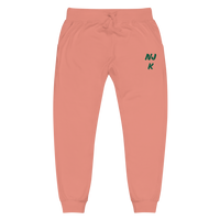 Green NJK Unisex Embroidered Fleece Sweatpants