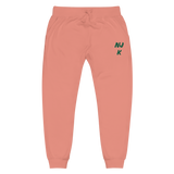 Green NJK Unisex Embroidered Fleece Sweatpants