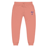 Purple NJK Unisex Embroidered Fleece Sweatpants