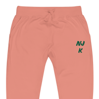 Green NJK Unisex Embroidered Fleece Sweatpants
