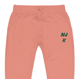 Green NJK Unisex Embroidered Fleece Sweatpants