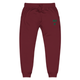 Green NJK Unisex Embroidered Fleece Sweatpants