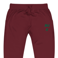 Green NJK Unisex Embroidered Fleece Sweatpants