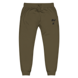 Black NJK Unisex Embroidered Fleece Sweatpants