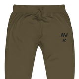 Black NJK Unisex Embroidered Fleece Sweatpants
