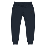 Black NJK Unisex Embroidered Fleece Sweatpants