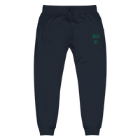 Green NJK Unisex Embroidered Fleece Sweatpants