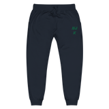 Green NJK Unisex Embroidered Fleece Sweatpants