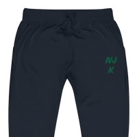 Green NJK Unisex Embroidered Fleece Sweatpants