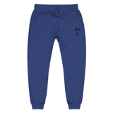 Black NJK Unisex Embroidered Fleece Sweatpants