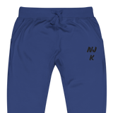 Black NJK Unisex Embroidered Fleece Sweatpants