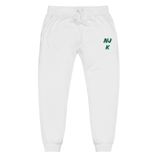 Green NJK Unisex Embroidered Fleece Sweatpants