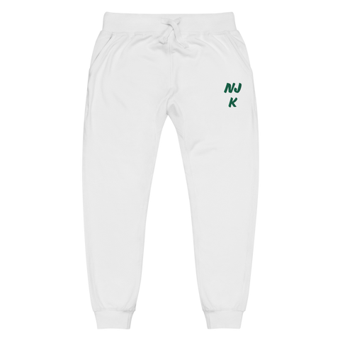 Green NJK Unisex Embroidered Fleece Sweatpants