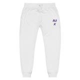 Purple NJK Unisex Embroidered Fleece Sweatpants
