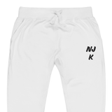 Black NJK Unisex Embroidered Fleece Sweatpants