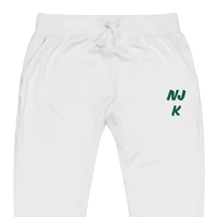 Green NJK Unisex Embroidered Fleece Sweatpants