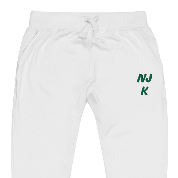 Green NJK Unisex Embroidered Fleece Sweatpants