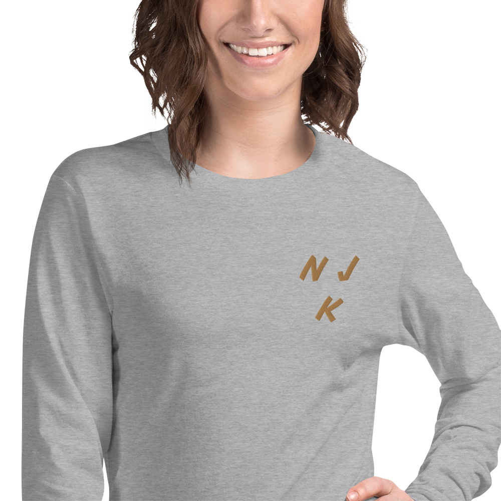 Fist Up Embroidered Unisex Long Sleeve Tee