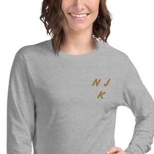 Fist Up Embroidered Unisex Long Sleeve Tee