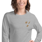 Fist Up Embroidered Unisex Long Sleeve Tee
