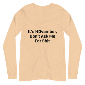 NOvember Unisex Long Sleeve Tee