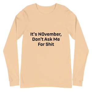 NOvember Unisex Long Sleeve Tee