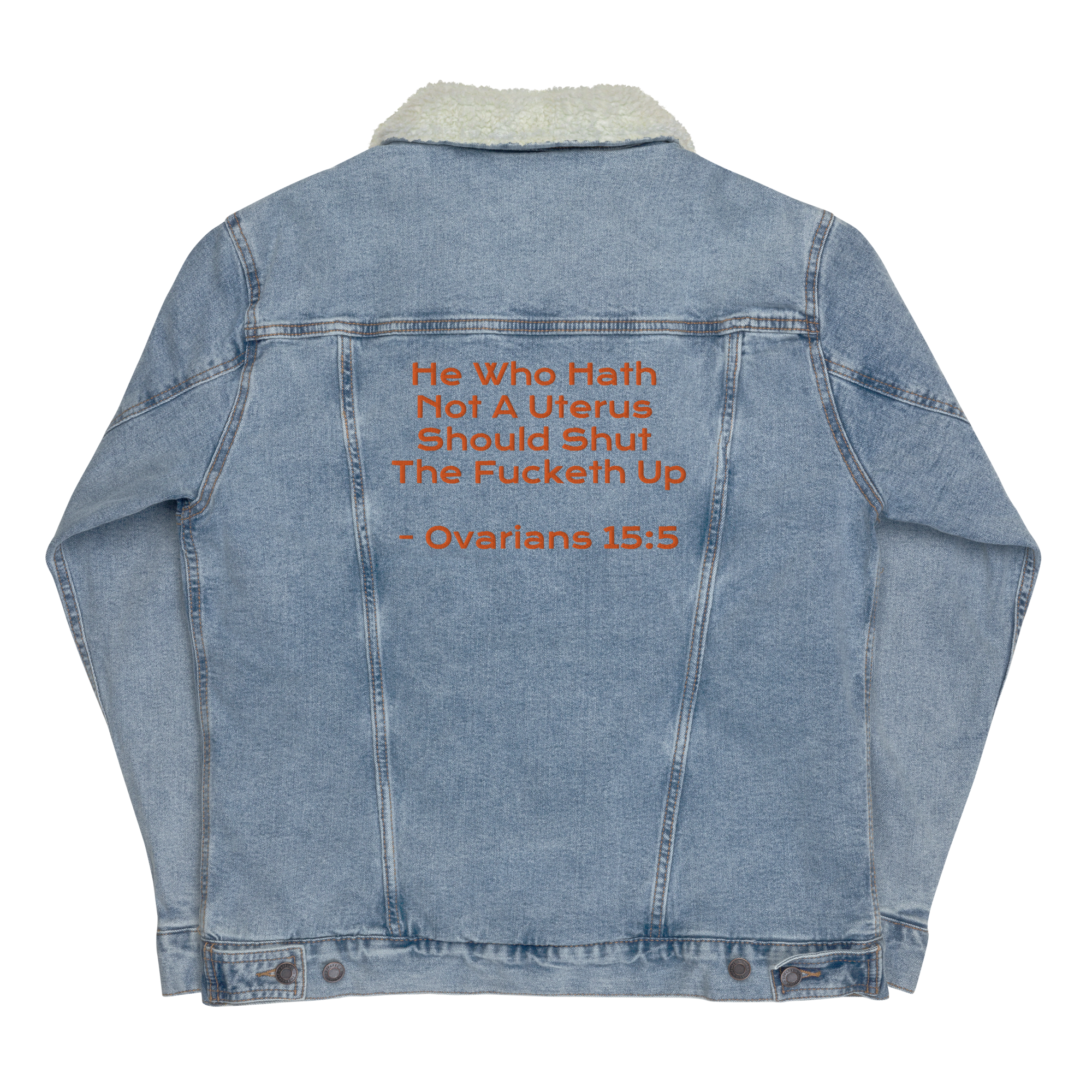 Ovarians 15:5 Unisex Denim Sherpa Jacket