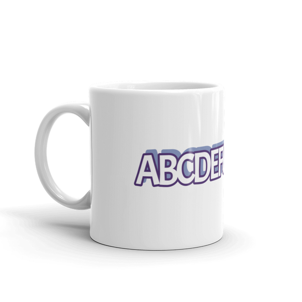 ABC's White Glossy Mug