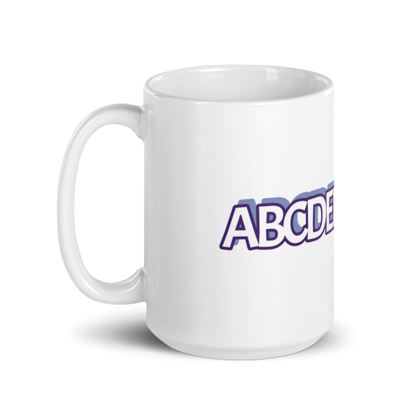 ABC's White Glossy Mug